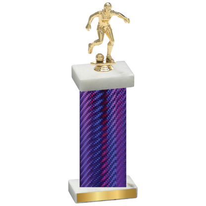 Single Purple Carbon Fiber Soccer Trophy