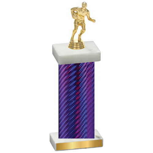 Single Purple Carbon Fiber Rugby Trophy