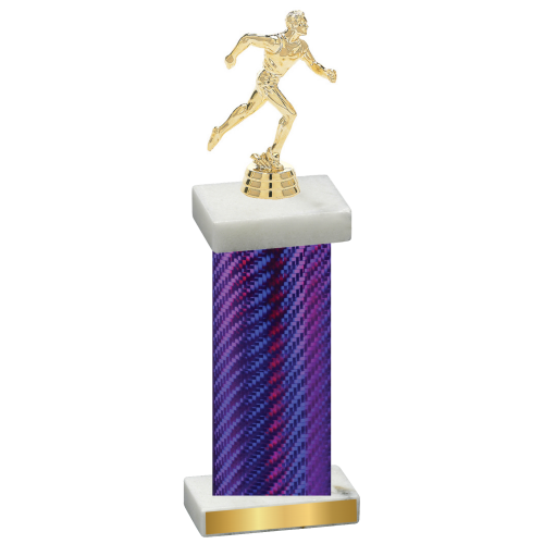 Single Purple Carbon Fiber Running Trophy