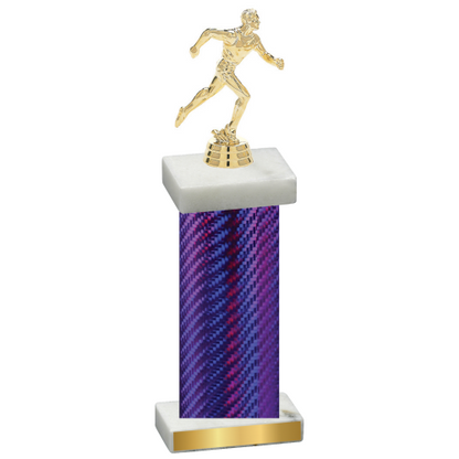 Single Purple Carbon Fiber Running Trophy