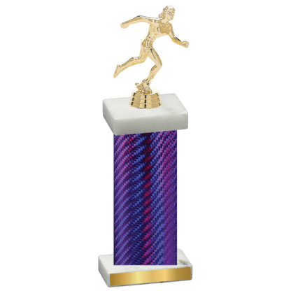 Single Purple Carbon Fiber Running Trophy