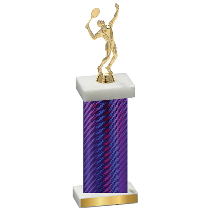 Single Purple Carbon Fiber Tennis Trophy