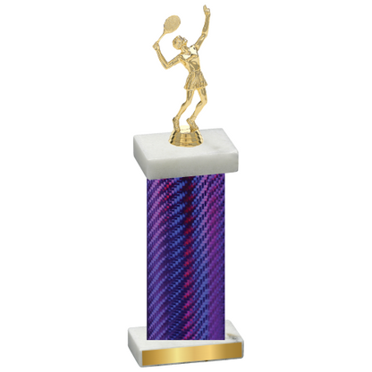 Single Purple Carbon Fiber Tennis Trophy