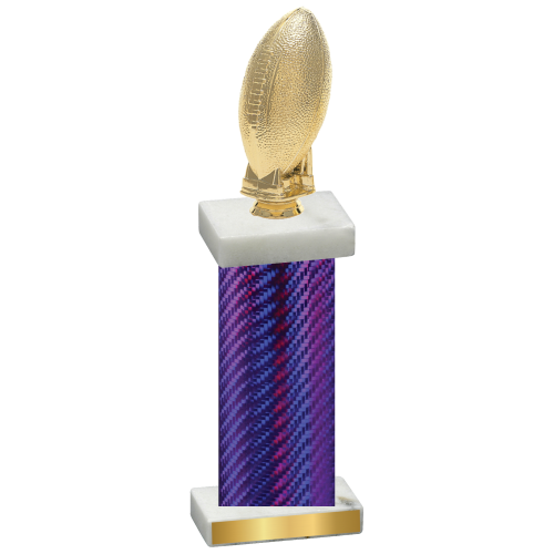 Single Purple Carbon Fiber Football Trophy