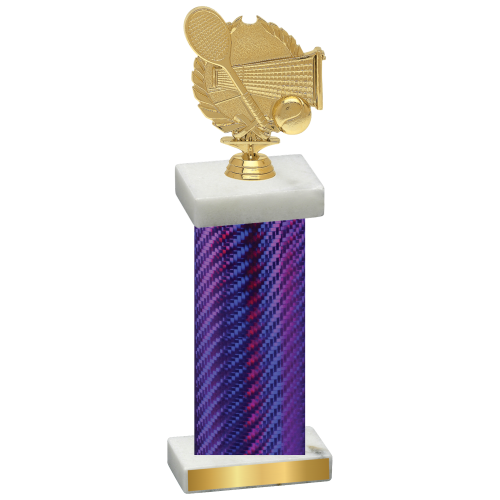 Single Purple Carbon Fiber Tennis Trophy