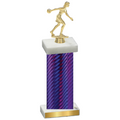 Single Purple Carbon Fiber Bowling Trophy