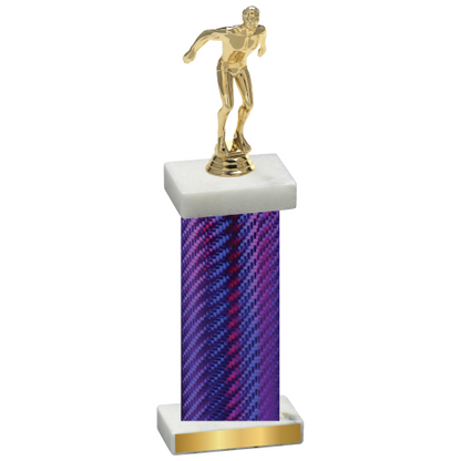 Single Purple Carbon Fiber Swimming Trophy