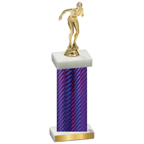 Single Purple Carbon Fiber Tennis Trophy