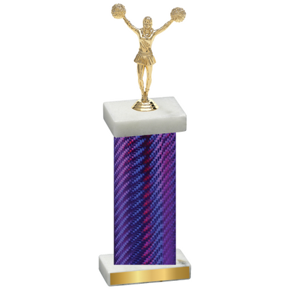 Single Purple Carbon Fiber Cheerleading Trophy