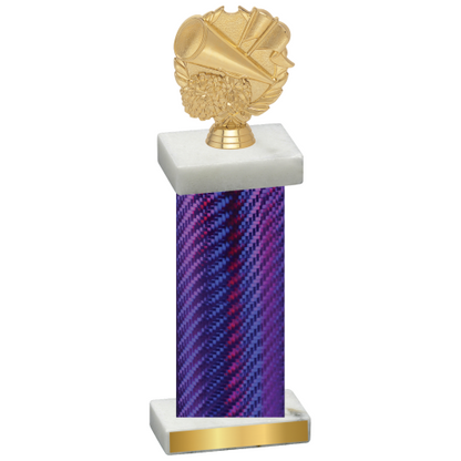 Single Purple Carbon Fiber Cheerleading Trophy