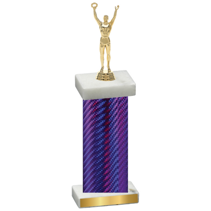 Single Purple Carbon Fiber Victory Trophy