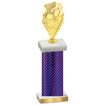 Single Purple Carbon Fiber Pickleball Trophy