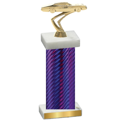 Single Purple Carbon Fiber Cars Trophy