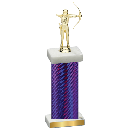 Single Purple Carbon Fiber Archery Trophy