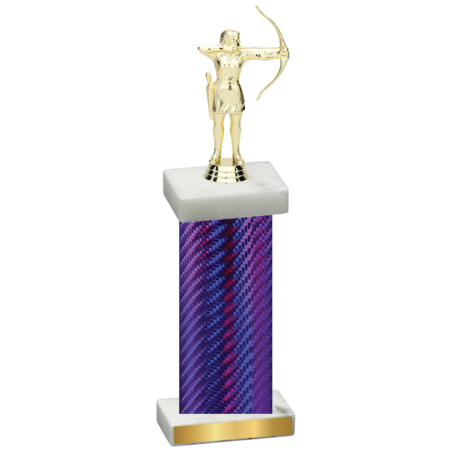 Single Purple Carbon Fiber Archery Trophy