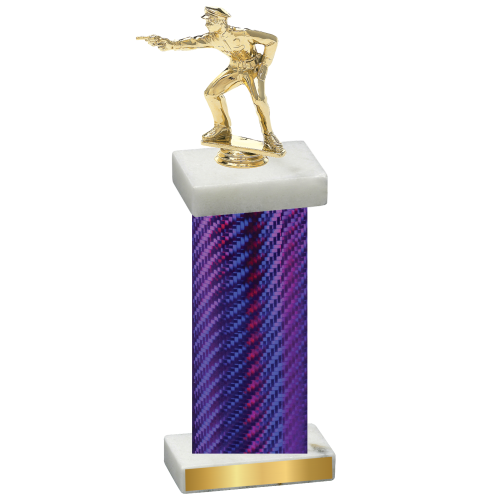 Single Purple Carbon Fiber Shooter Trophy