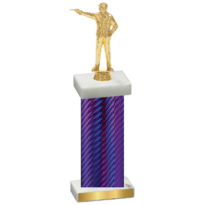 Single Purple Carbon Fiber Shooter Trophy