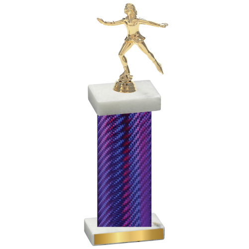 Single Purple Carbon Fiber Skater Trophy