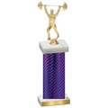 Single Purple Carbon Fiber Weights Trophy