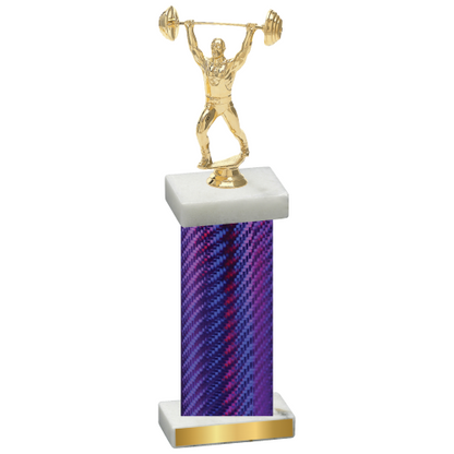 Single Purple Carbon Fiber Weights Trophy