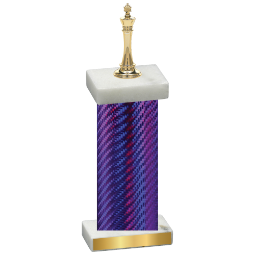 Single Purple Carbon Fiber Chess Trophy