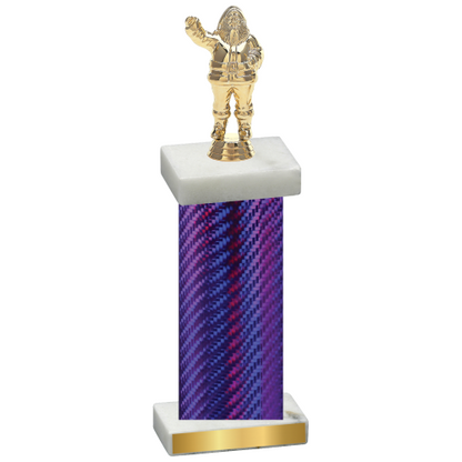 Single Purple Carbon Fiber Holiday Trophy