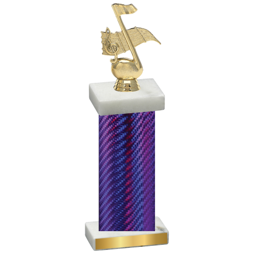 Single Purple Carbon Fiber Music Trophy