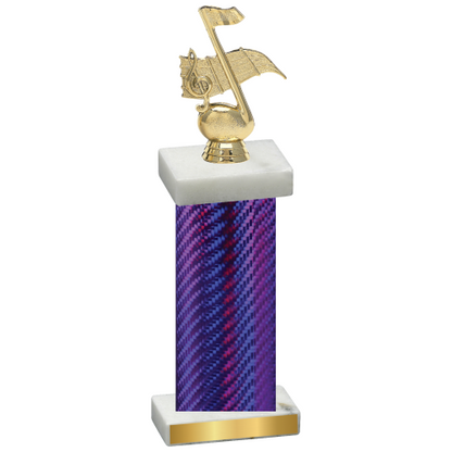 Single Purple Carbon Fiber Music Trophy