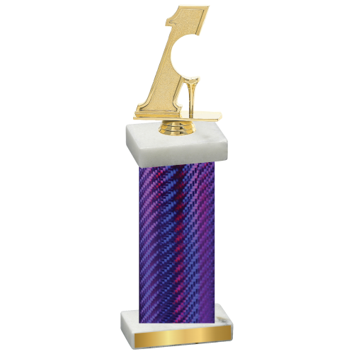 Single Purple Carbon Fiber Golf Trophy