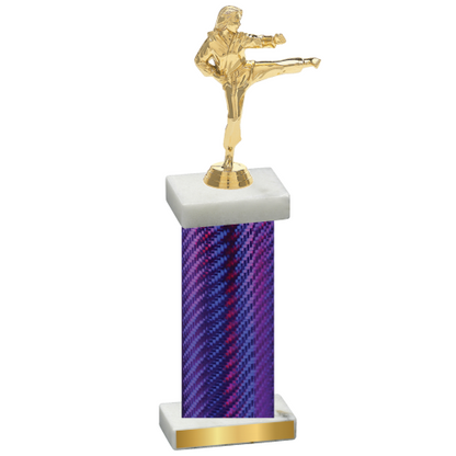 Single Purple Carbon Fiber Karate Trophy