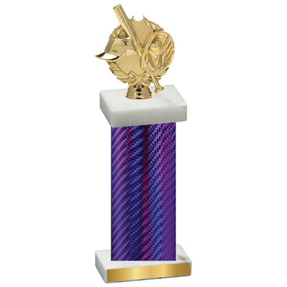 Single Purple Carbon Fiber Baseball Trophy