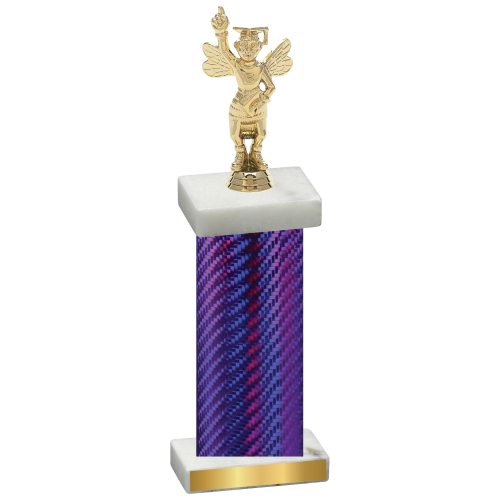 Single Purple Carbon Fiber Academics Trophy