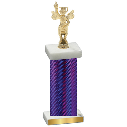 Single Purple Carbon Fiber Academics Trophy