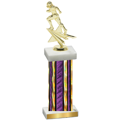 Single Purple Glacier Football Trophy