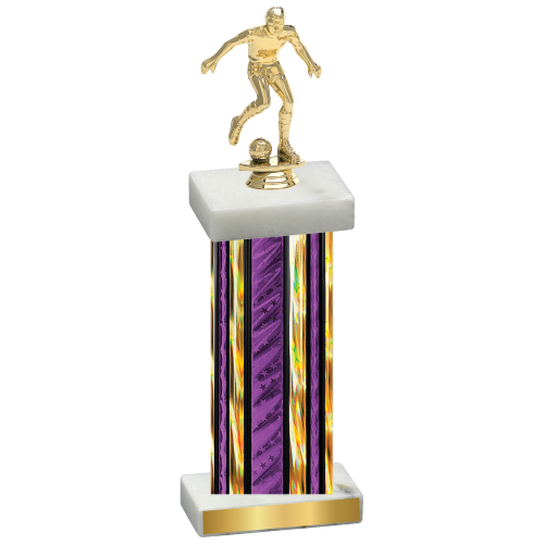 Single Purple Glacier Soccer Trophy