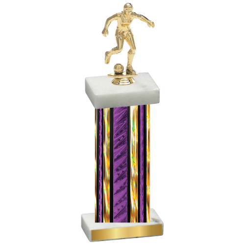 Single Purple Glacier Soccer Trophy