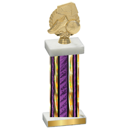 Single Purple Glacier Soccer Trophy