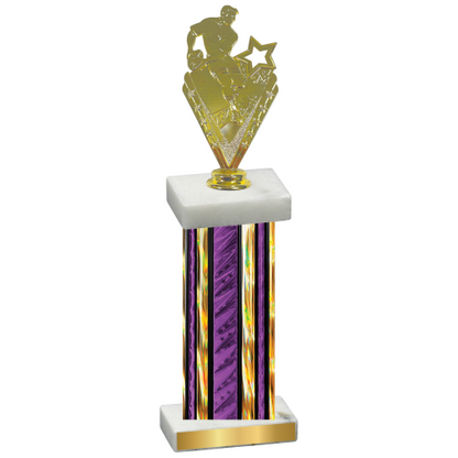 Single Purple Glacier Rugby Trophy