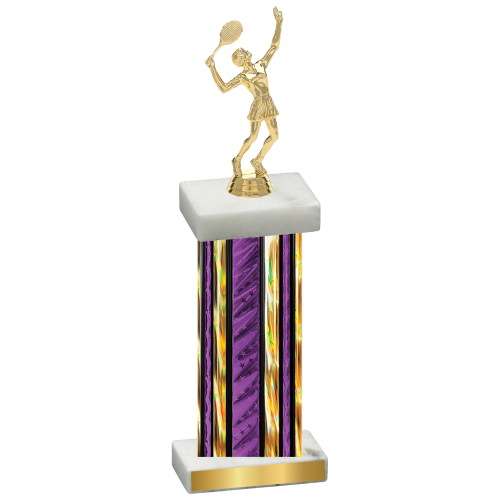 Single Purple Glacier Tennis Trophy