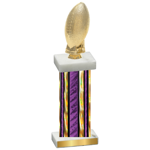 Single Purple Glacier Football Trophy