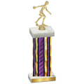 Single Purple Glacier Bowling Trophy