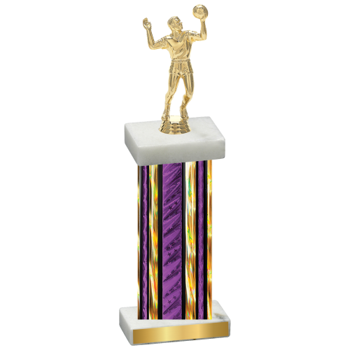 Single Purple Glacier Volleyball Trophy