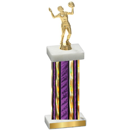 Single Purple Glacier Volleyball Trophy