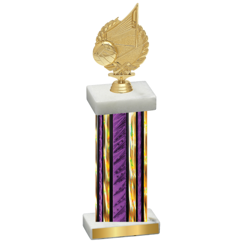 Single Purple Glacier Volleyball Trophy