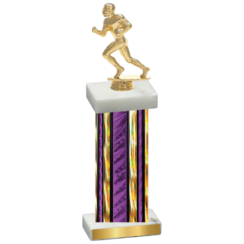 Single Purple Glacier Football Trophy