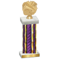 Single Purple Glacier Cheerleading Trophy