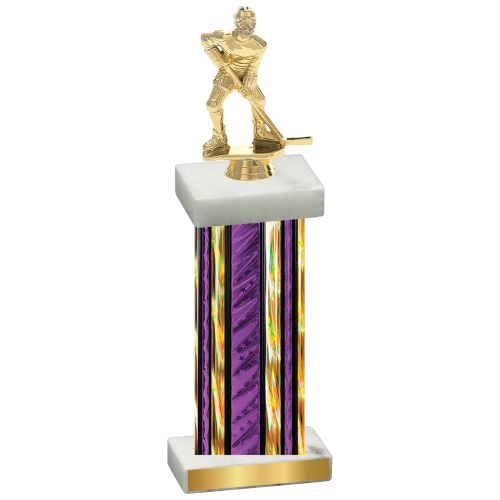 Single Purple Glacier Hockey Trophy