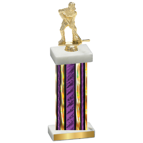 Single Purple Glacier Hockey Trophy