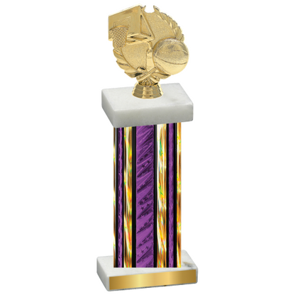 Single Purple Glacier Basketball Trophy