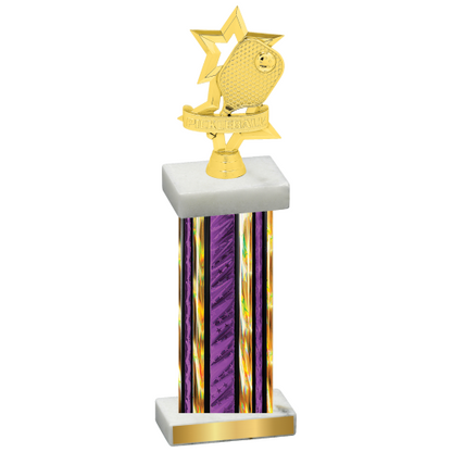 Single Purple Glacier Pickleball Trophy